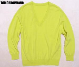 未使用に近い極美品 TOMORROWLAND CASHMERE トゥモローランド 高級カシミヤ100％ Vネックセーター ふわとろニット 極上の肌触り メンズ