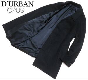 ほぼ美品 D’URBAN OPUS PureCashmere ダーバン 高級ピュアカシミヤ100％ チェスターコート 比翼仕立て アウター 紳士 大きいサイズ 3L