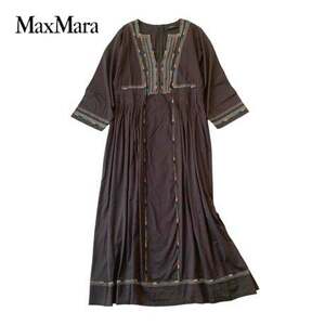 NB692.@ WEEKEND MaxMara A rank beautiful goods long One-piece way k end Max Mara S size 