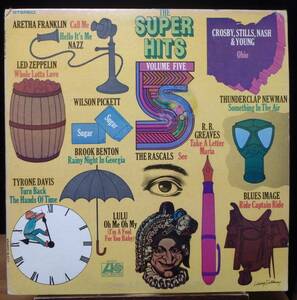 【VPS152】V.A.「The Super Hits Volume Five」, 70 US mono Original/Comp./Promo(白ラベル)　★ポップ・ロック/ソウル/ハード・ロック