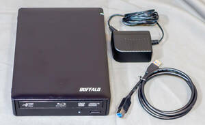 美品 BUFFALO製 USB3.0 外付けブルーレイドライブ BR3D-12U3 送料込 高速3D再生　バッファロー 3D視聴 最大12倍速