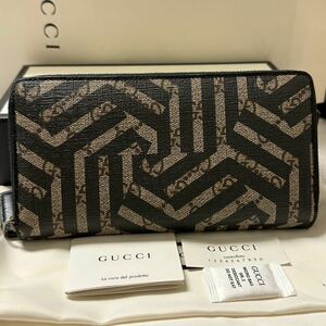 グッチ　GUCCI 財布　長財布　GGスプリーム　カレイド　ラウンドファスナー　メンズ