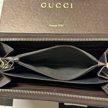 グッチ　GUCCI 財布　長財布　シマレザー　GG金具　ラウンドファスナー　レディース_画像4