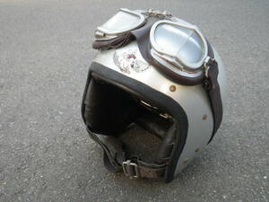 英国製　ビンテージ　ジェットヘルメット　CHARLES OWEN 　オーエン　CLUB HAT　HALCYゴーグル付