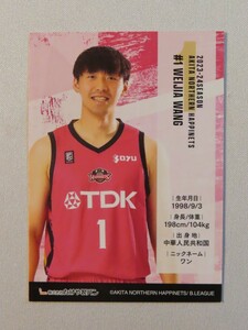 会場限定 秋田ノーザンハピネッツ 王偉嘉 ワン・ウェイジャ カード たけや製パン 2023-24 B.LEAGUE バスケットボール CNAアリーナ☆あきた