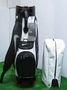 未使用自宅保管品 NIKE/ナイキ ASIA CART GOLF BAG/アジアカートゴルフバッグ GF3006 WH/BK/RD 9型 6分割 4.4kg 正規品