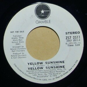 Funk◆US白プロモ◆Yellow Sunshine - Yellow Sunshine◆ドラムブレイク◆Ultimate Breaks & Beats◆Gamble / ZS7 2511◆7inch/7インチ