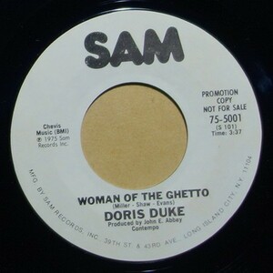 Soul◆US白プロモ◆Doris Duke - Woman Of The Ghetto◆Marlena Shawのカヴァー◆Sam Records / 75-5001◆7inch/7インチ/試聴