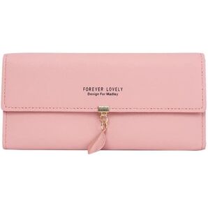 折りたたみ 長財布 ピンク 収納多い