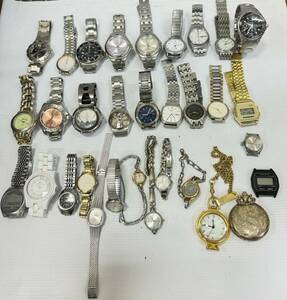 【1円スタート！】腕時計 32点 まとめて SEIKO/MARC JACOBS/CITIZEN 他 メンズ レディース 懐中時計 中古 詳細不明 ジャンク