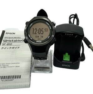 【1円スタート！通電動作確認OK】EPSON エプソン SF-810 充電器付き スマートウォッチ ランニング 腕時計 GPS 脈拍計測 中古 スポーツ