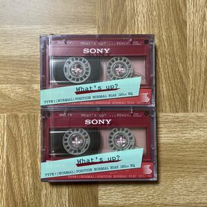  Sony SONY What's up? TYPEⅠ normal cassette tape RED red 2 ps 