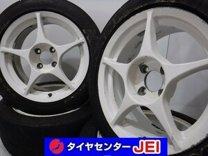 15インチ ロードスター 195-50R15 7J+43 100 中古タイヤホイール【4本セット】送料無料(AMA15-0718）