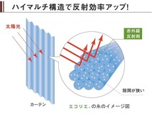 カフェカーテン レース 75cm丈 長め ロング丈 UVカット ミラー 140cm幅 エコリエ 遮熱 断熱 日本製_画像3