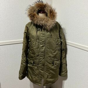 ALPHA INDUSTRIES アルファ N3B カーキ モッズコート ミリタリー アルファー フライトジャケット コート メンズ ミリタリーコート アウター