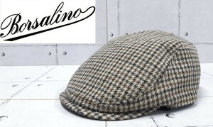 Borsalino ハンチング ボルサリーノ 帽子 ハット キャップ 千鳥柄