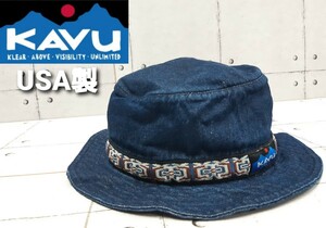 USA製 KAVU ストラップ バケットハット デニム 帽子 ハット カブー HAT