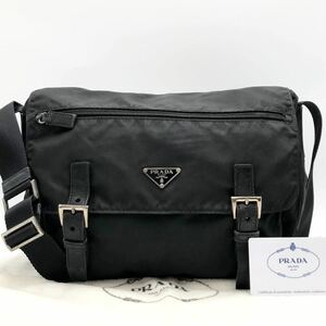 1円【人気モデル】PRADA プラダ ショルダーバッグ メッセンジャー ブラック 黒 斜め掛け