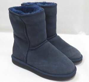 UGG SHEARERS アグ シアラーズ 本革 ムートンブーツ 5 約22cm ネイビー