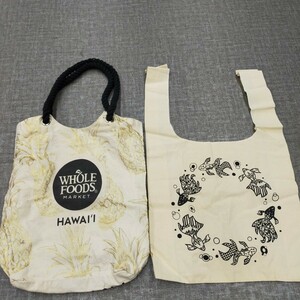 す927 トート バッグ WHOLE FOODS MARKET X TAG ALOHA オー ガニックコットン ホールフーズマーケット タグ アロハ カイルア パイ ナップ