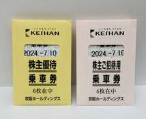 京阪ホールディングス 株主優待 乗車券 10枚セット 京阪電車 京阪電鉄 2024.7.10まで有効_画像2