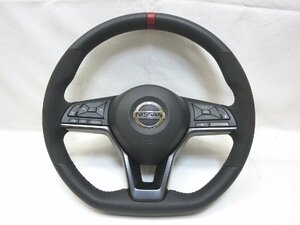  new goods! Note NISMO Nismo E12 HE12 latter term original steering gear steering wheel original leather leather alcantara airbag cover control number (W-CXII11)