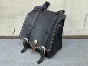 ★ハーレー★レザーワークス★ラフテール★サイドバッグ★サドルバッグ★Leather works★愛車のドレスアップなどに是非★管理番号160★