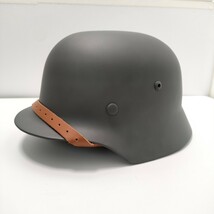 ドイツ国防軍 M35 シュタールヘルム ヘルメット スチール製 WW2 ナチス レプリカ フィールドグレー塗装 鉄製 コスプレ _画像1