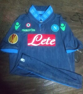 値下げ交渉 14-15 UEFAヨーロッパリーグ SSCナポリ デニムデザイン オーセンティック macron 検/EUROPA LEAGUE NAPOLI DENIM AUTHENTIC KIT