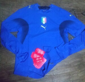 値下交渉 2006年 イタリア代表 オーセンティック 長袖 PUMA 未使用 タグ付き 検) WORLD CUP GERMANY ITALY AUTHENTIC SHIRT L/S W/TAGS Y2K