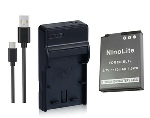 セットDC03 対応USB充電器 と Nikon EN-EL12 互換バッテリー