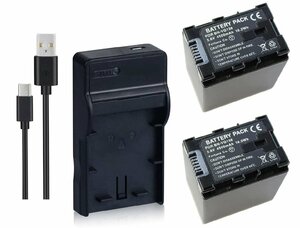 USB charger . battery 2 piece set DC96.Victor BN-VG138 interchangeable 