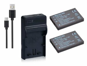 USB充電器 と バッテリー2個セット DC29 と CASIO NP-30 互換