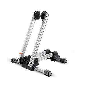 B102_b bicycle rack silver springs arm . eminent stable L character type folding type bicycle. for storage floor put bike stand silver color 