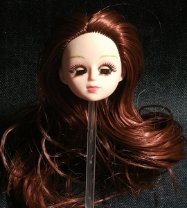 Art hand Auction 1/6 Doll Head Custom Head 3D EYE Movable Eyes Closed Brown A, doll, Character Doll, Custom Doll, parts