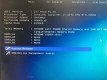 自作PC Z77 Pro3 -　Core i7 3770 3.40GHz 4GB■現状品_画像8