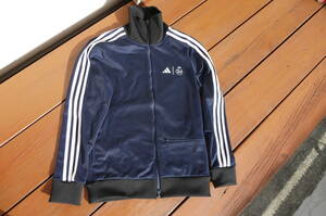 限定!!希少!!新品!!adidas×Clubhaus アディダス×クラブハウス コラボ サイズS 上着 ジャージ 長袖 紺色 ネイビー