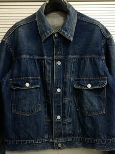 【T-BACKサイズ】真紺 片面 ハギ付 52-50 507XX スーパービッグサイズ デッド3.4WASH 最初期50年代 LEVIS セカンド リーバイス 501XX 506XX