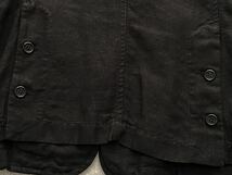 CASEY CASEY sizeS フランス製リネンブレザー リネンジャケット ケイシーケイシー メンズ ブラック 黒_画像7