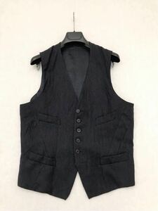 NeIL BarreTT イタリア製ストライプ柄ウールベスト size46 ジレ ネイビー スリムフィット slim fit ニールバレット