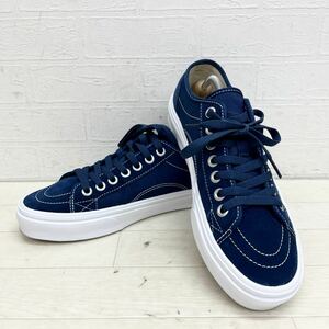 1279◎ VANS バンズ 靴 シューズ スニーカー ローカット フラット ソール カジュアル ネイビー メンズ27.0