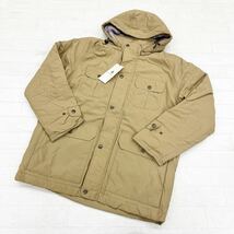 1283◎ 新品未使用 Hush Puppies ハッシュパピー トップス ジャケット アウター 中綿 フルジップ フルボタン ベージュ メンズM_画像1