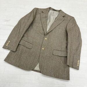 1283◎ 日本製 三陽商会 BURBERRY LONDON バーバリー テーラード ジャケット カシミヤ 100 ブラウン メンズ94-82-175