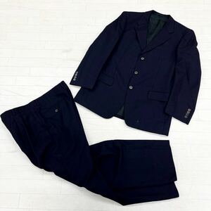 1285◎ Paul Smith ポール スミス セットアップ スーツ テーラード ジャケット シングル スラックス パンツ ストライプ ネイビー メンズL