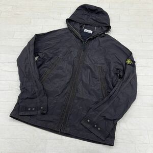 1285◎ STONE ISLAND ストーンアイランド トップス ジャケット アウター 長袖 ナイロン パーカー フルジップ ブラック メンズXL