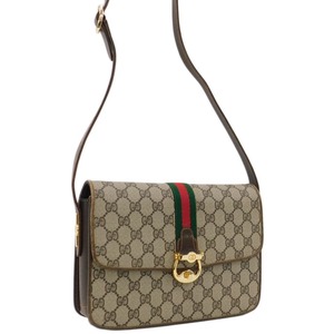 1円 ■ 美品 グッチ ショルダーバッグ マルチカラー系 PVC×レザー GGスプリーム×ウェブ お出かけ GUCCI ■E.Cmgs.oR-27