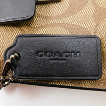 1円 ■ 美品 コーチ セカンド F29508 ブラウン系 PVC×レザー メンズ おしゃれ 通勤 通学 COACH ■E.Bmo.Ar-28_画像7