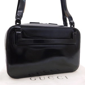 1円 ■ グッチ ショルダーバッグ エナメル ブラック系 レディース おでかけ おしゃれ 通勤 GUCCI ■E.Biuo.oR-1