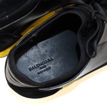 1円 ◆美品 BALENCIGA バレンシアガ スニーカー レースランナー ローカット メッシュ レザー ブラック イエロー◆L.Csrg.oR-10_画像9