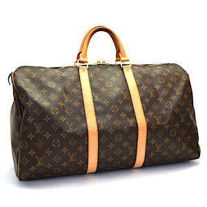 1円 ◇ 極美品 LOUIS VUITTON ルイヴィトン ボストンバッグ キーポル50 M41426 モノグラム キャンバス×レザー◇Clp